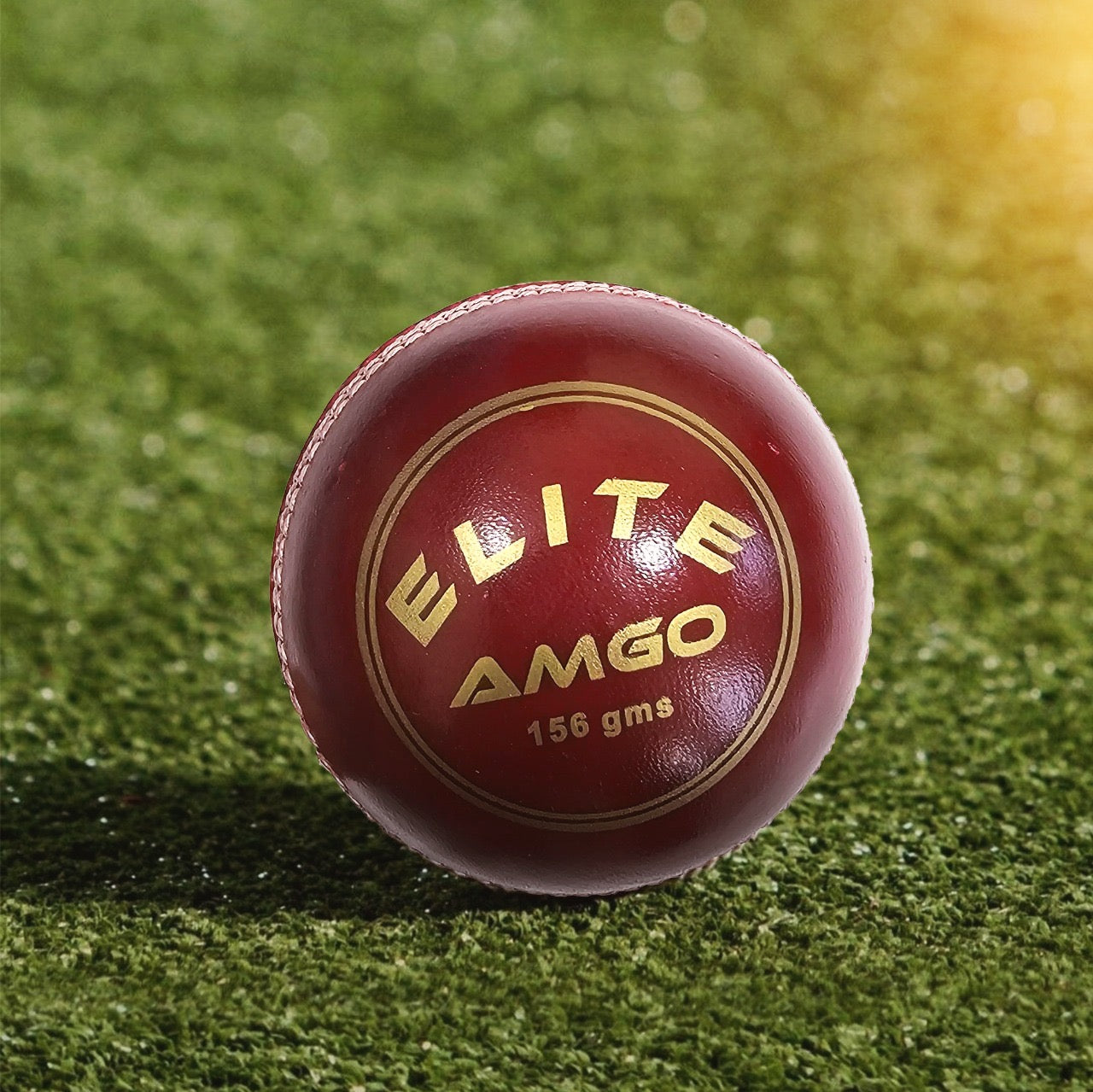AMGO ELITE Leather Cricket Ball 156 gms - 2 Piece
