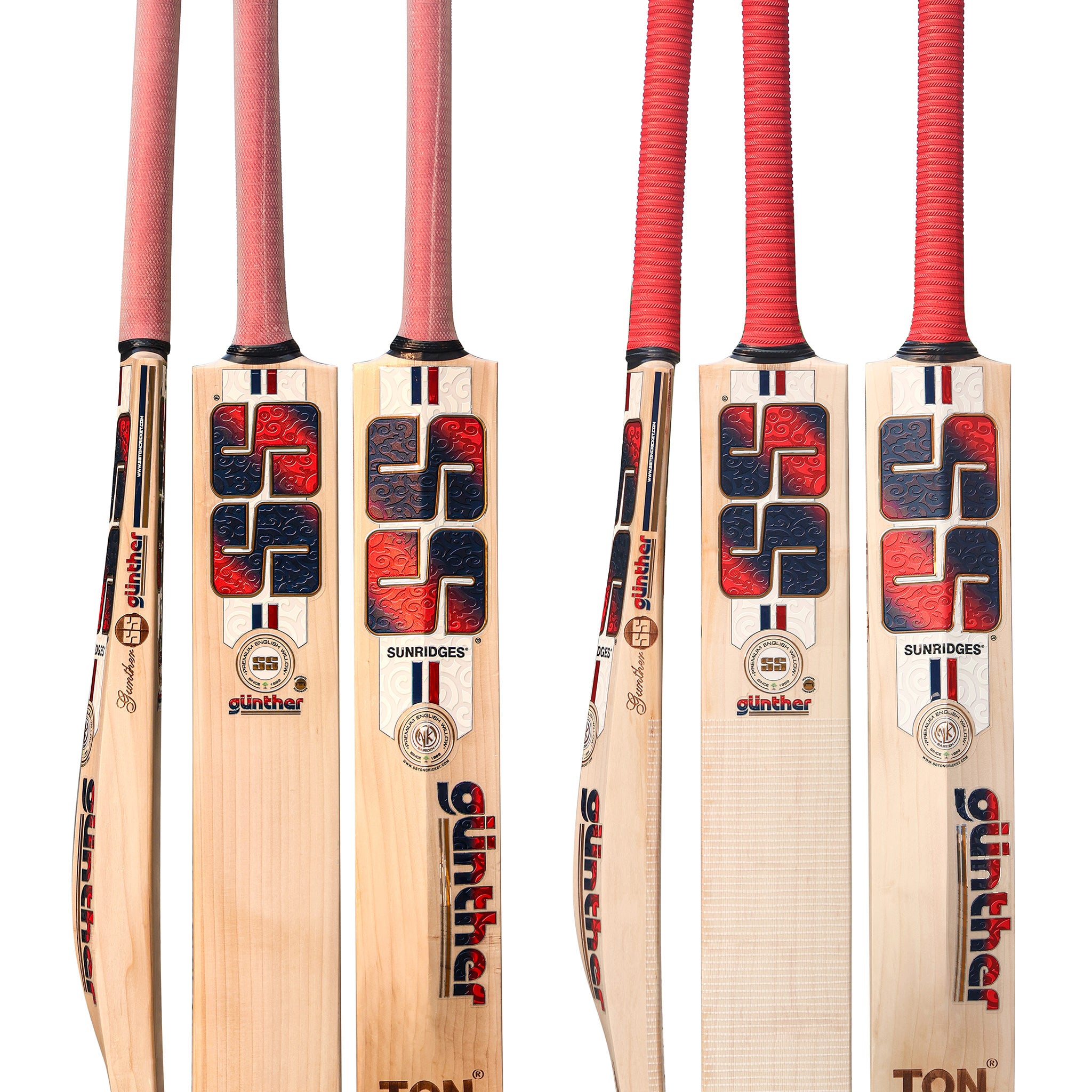 SS Gunther English Willow Cricket Bat – SH (Set of 2)