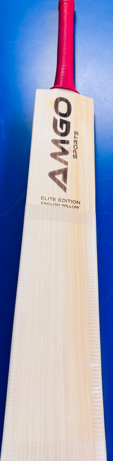 AMGO “ELITE EDITION” GRADE 1 ENGLISH WILLOW BAT - 1175 gms - Adult Short Handle