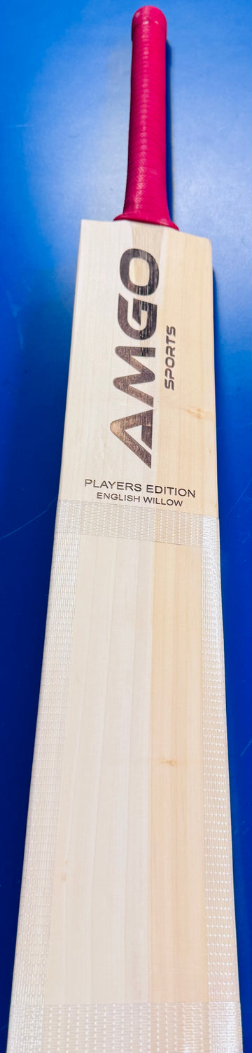 AMGO “PLAYERS EDITION” Players Grade ENGLISH WILLOW BAT – 1164 gms - Adult Short Handle